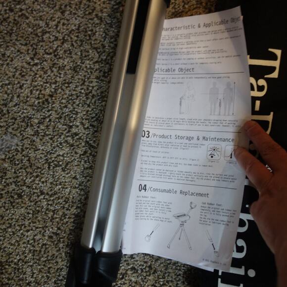 NEW STEP2GOLD Ta-Da Series 2 Chair Portable Folding Hiking Cane 34.2" Blue - Picture 5 of 6